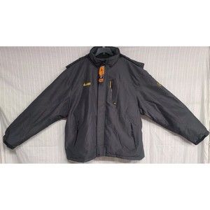 Moerdeng mens 2XL Black Ski Jacket Waterproof Removeable Hood Snowboard Warm